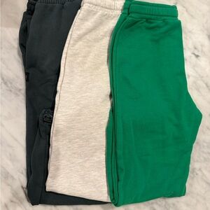 Zara Kids Green and Cream Joggers
